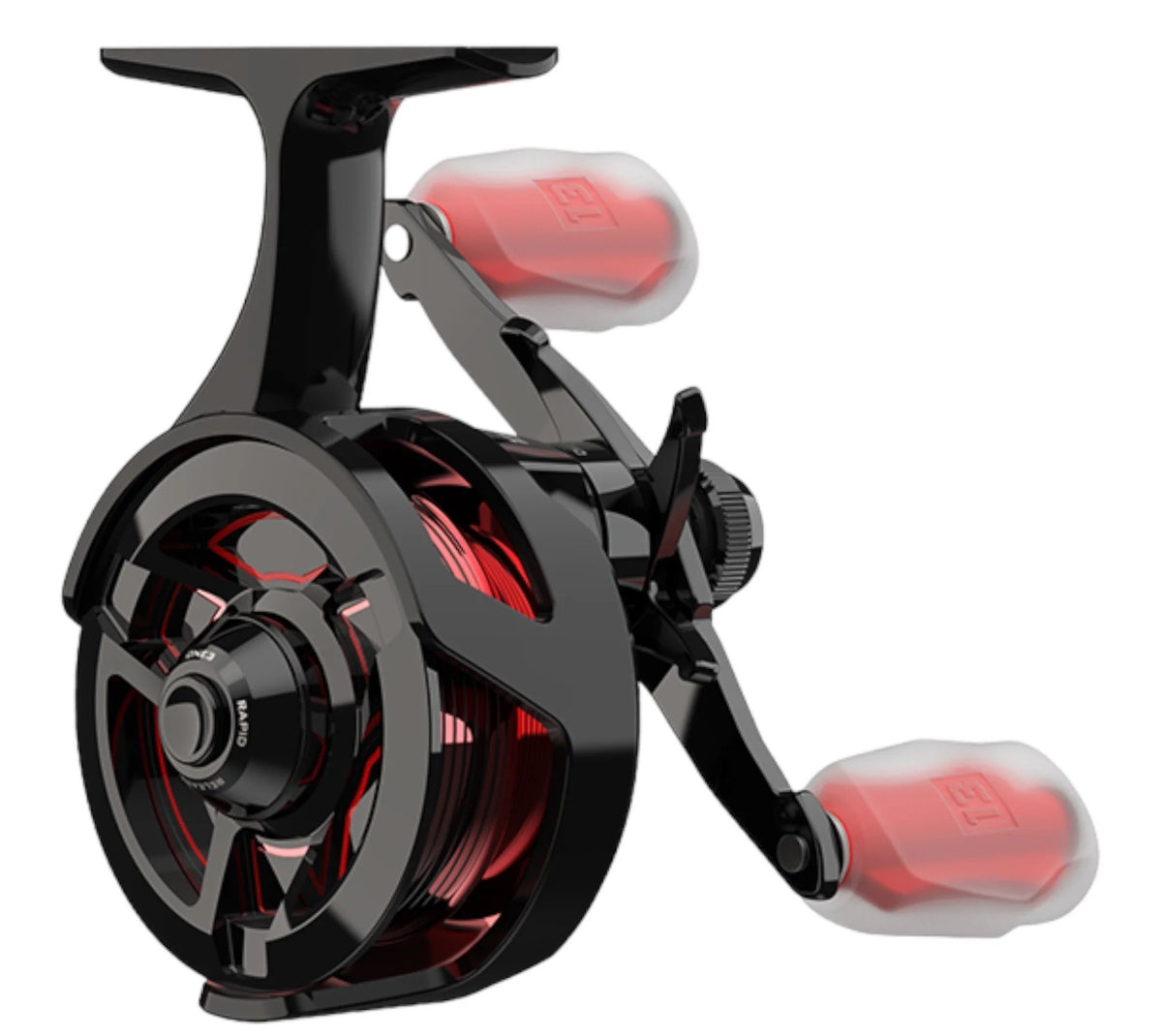 13 Fishing Descent Aluminum Inline Ice Reel - Right