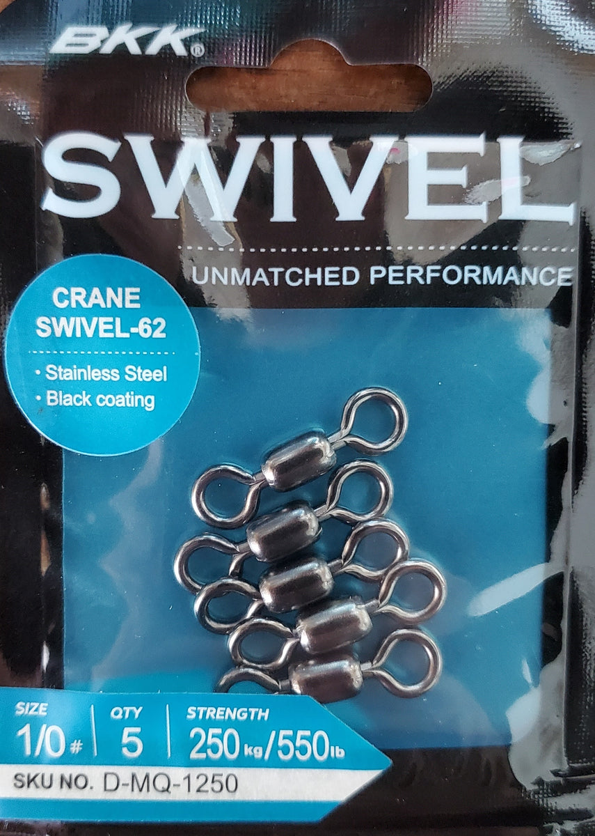 Lot De 100 Émerillons De Pêche Shaddock Pivotants à Roulement à Billes - Solides Anneaux Crochet Clip, Nickel Noir Anti-Corrosion