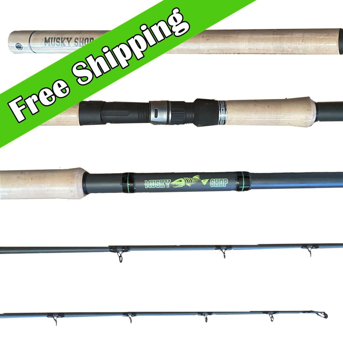 Musky Shop Shield Series Rods 9' And 9'6 Models Telescoping