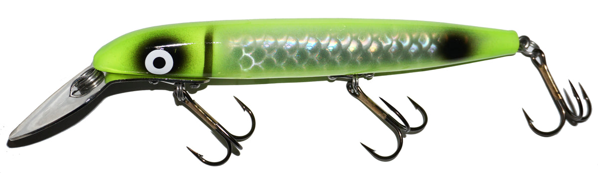 Suick 600 Series Husky Cisco Kid Crankbait Deep / Chartreuse Silver
