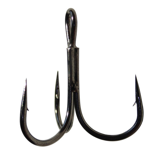 Owner Hook Kartiva ST-46 Stinger Triple Hook No. 4 - Gun Black Coat For Saltwater Fishing - View #3
