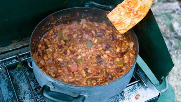 Campfire Chili for Cold Weather Fishing