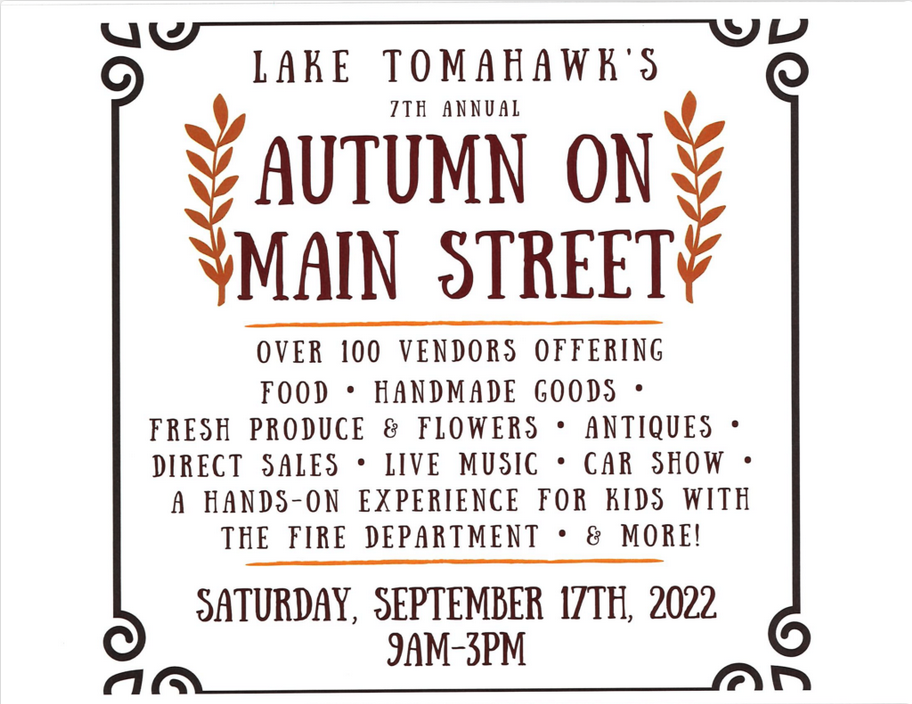 Lake Tomahawk: Autumn on Main St.