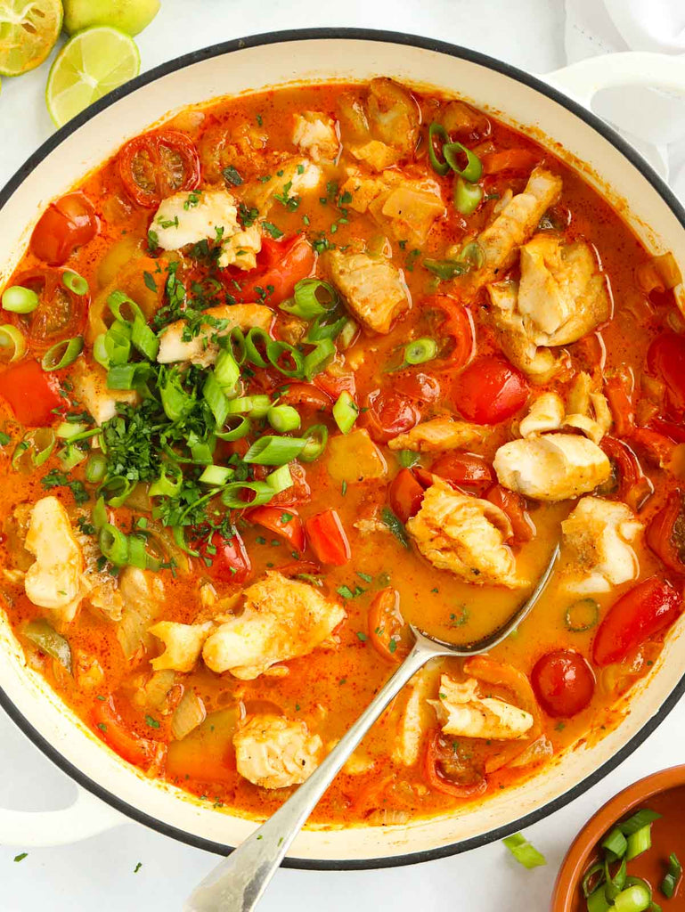 Brazilian Style Fish Stew (served over rice)