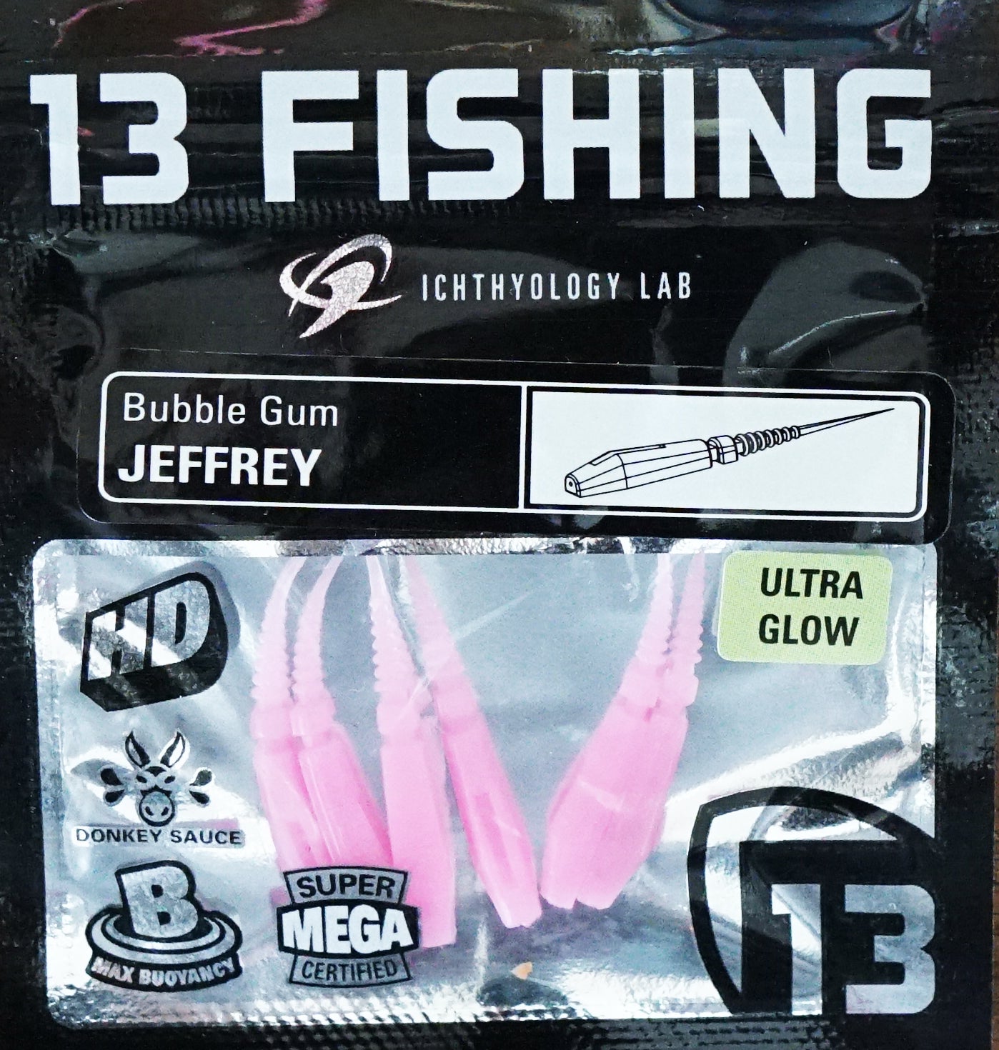 13 Fishing B.A.M.F., White No. 1