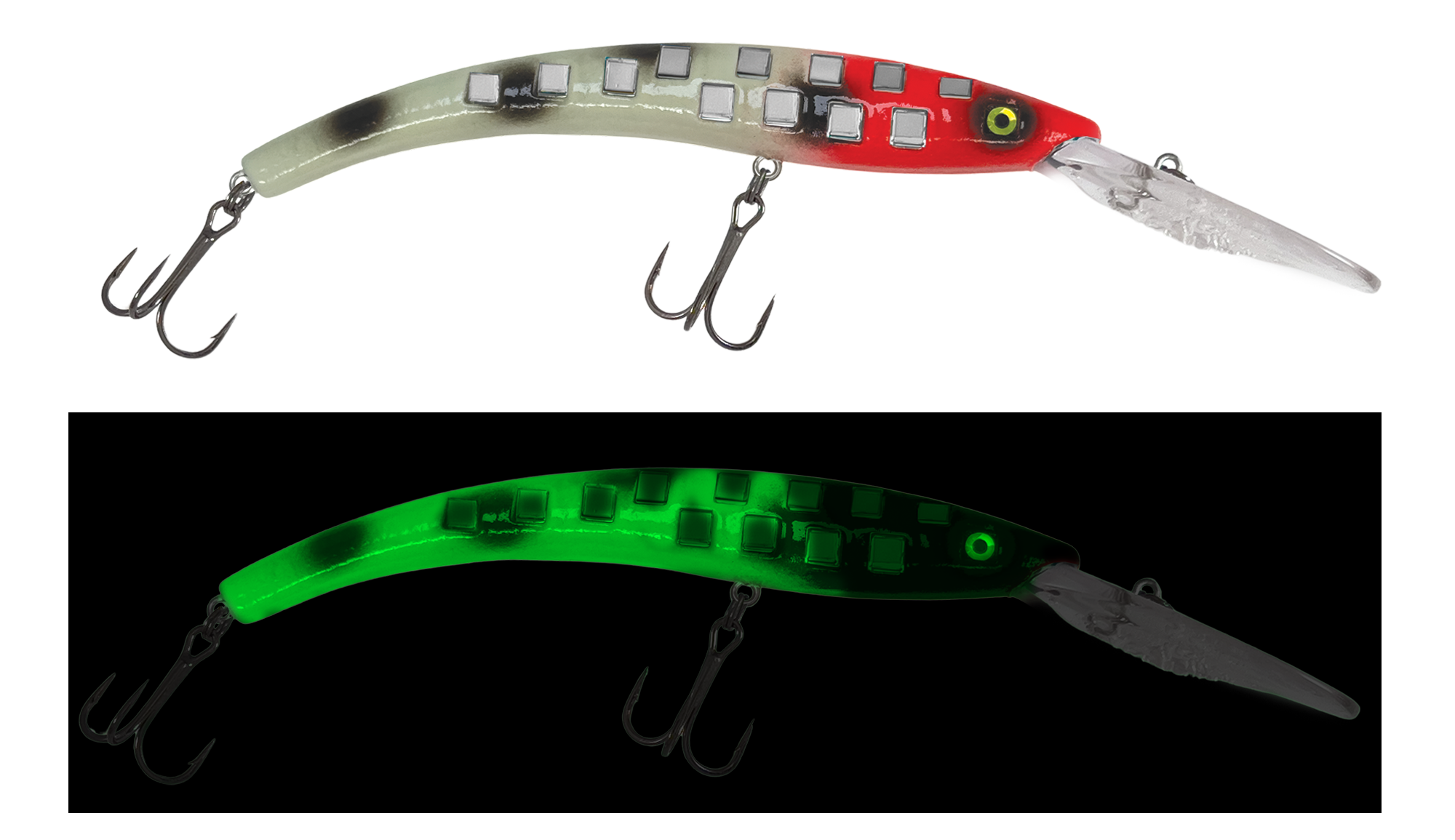 bloody nose fishing lure 800 Series Reef Runner Flash Deep Diver Glow Bloody Nose