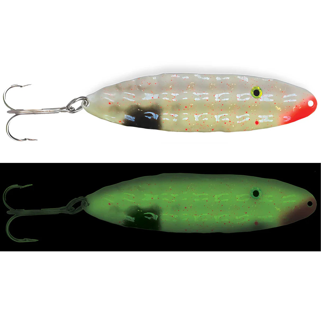 chipmunk shaped fishing lure Moonshine Hammered Moonchips Magnum Casper Fish_hook_necklace offs and submerged structures 1970 Fisher Price Jack Color:Small Spool - Black & Orange