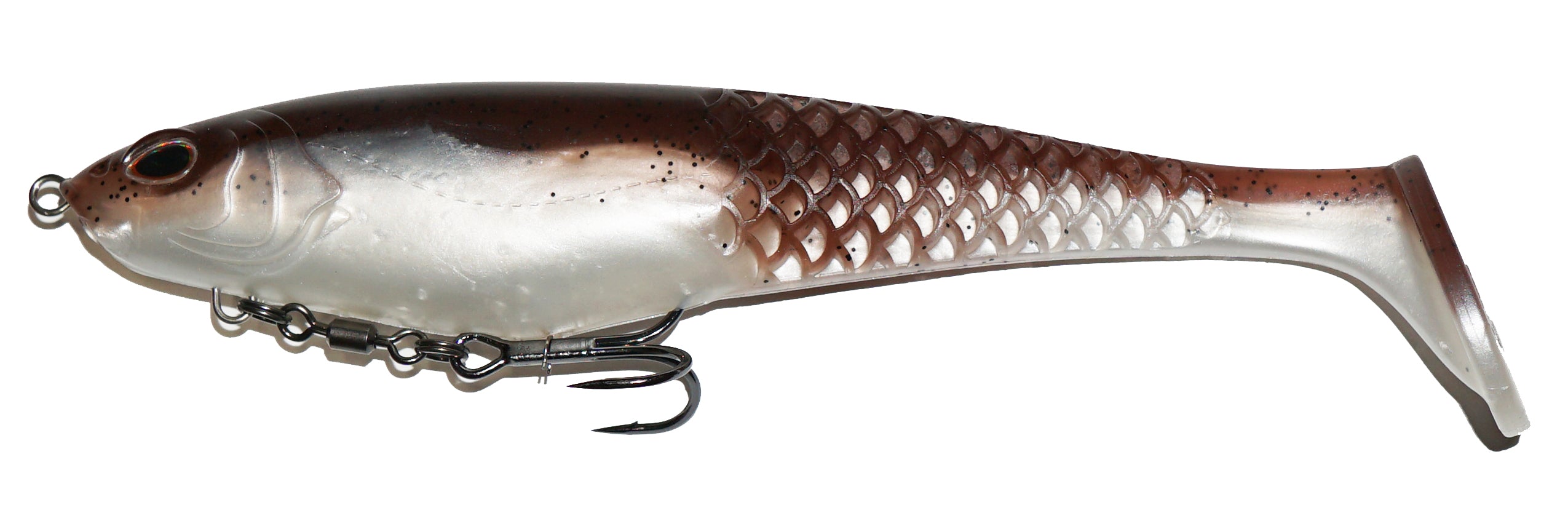 Berkley PowerBait CullShad Green Pumpkin Pearl White / 8 in