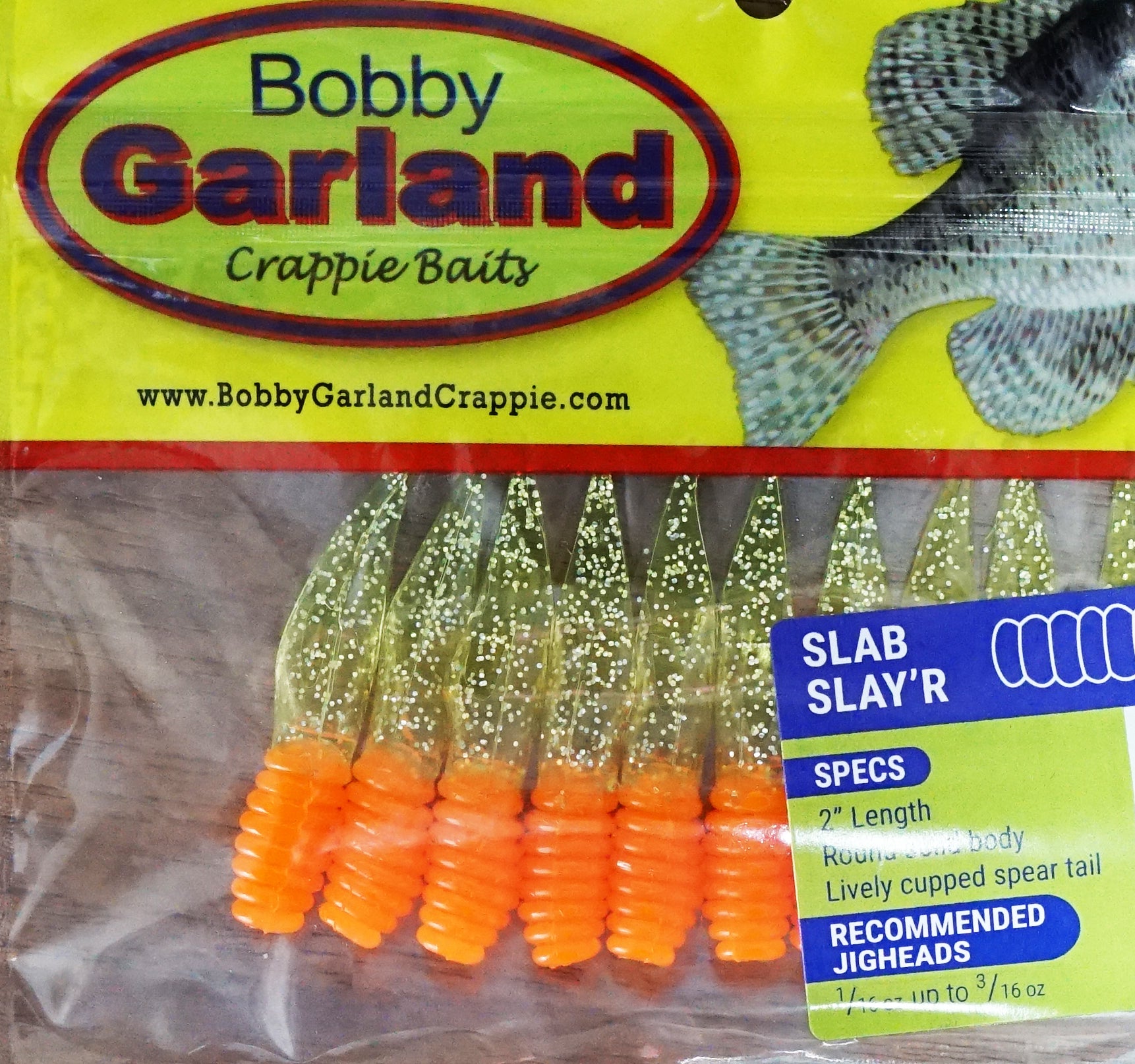 bob garland fishing lures Bobby Garland Slab Slay'R Orange Chartreuse Silver / 2 in