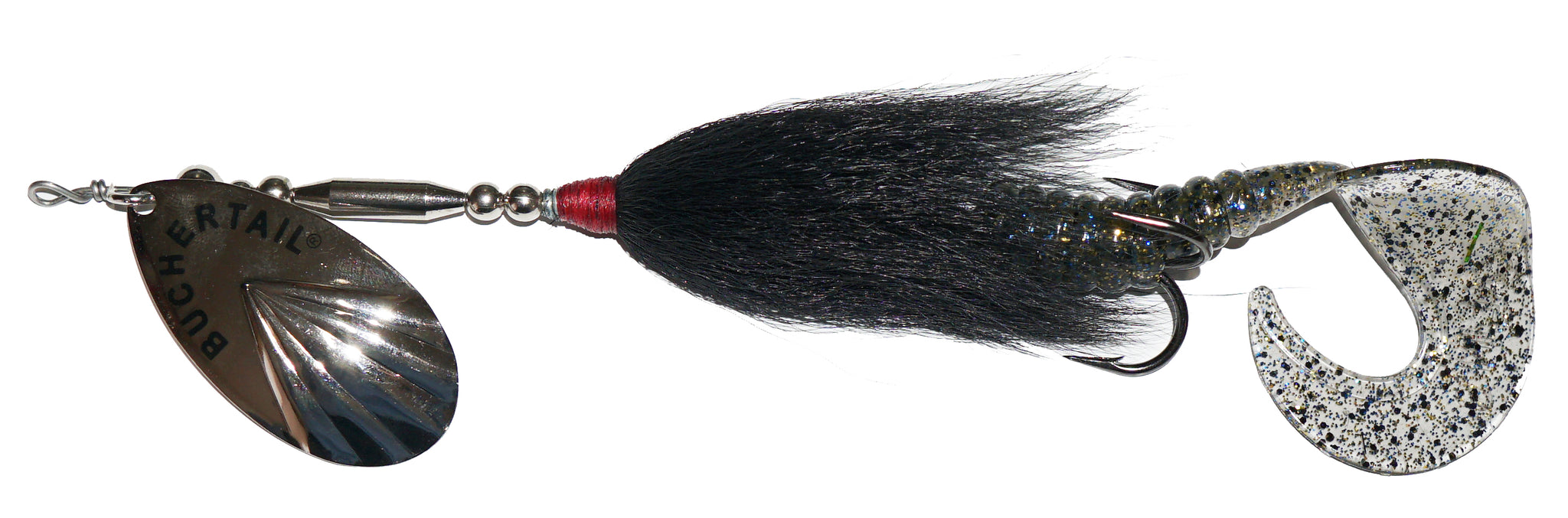 Esca Swimbait Bucher Twin Tail Golden Cherry Per Pesca Al Muskie - Foto 1