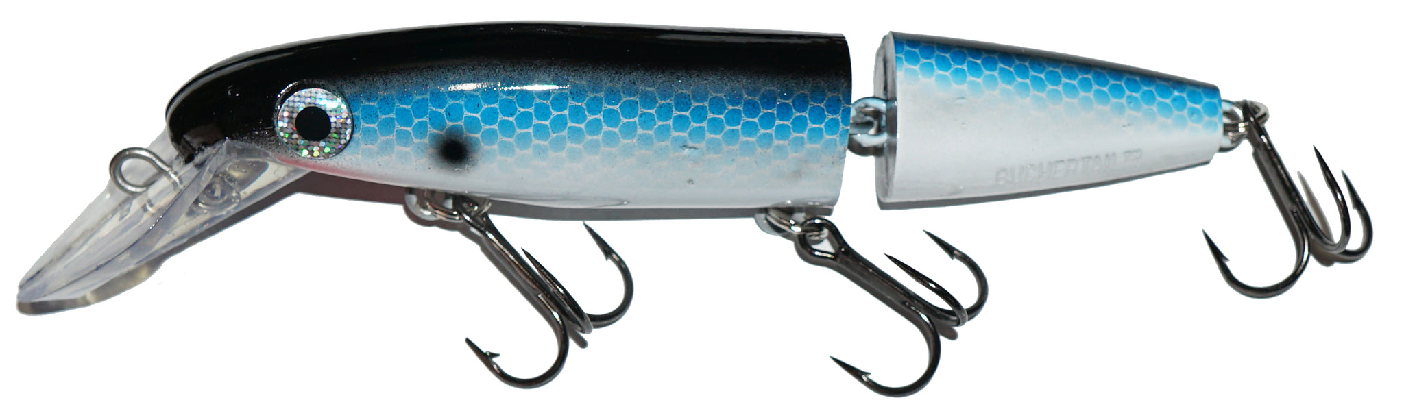 depth raider fishing lure JBO Depth Raider Jointed 8" BLUE Black SHAD