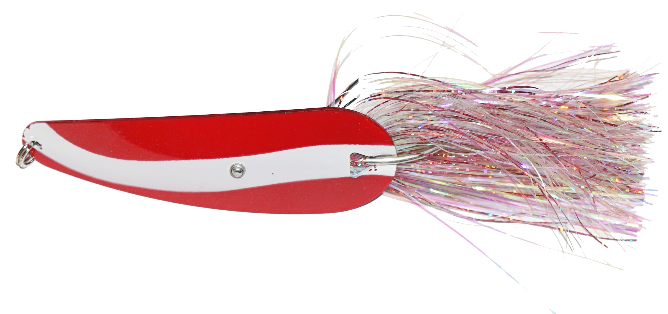 Giant Fishing Lure bullhook Gag Gift Red White Spoon 