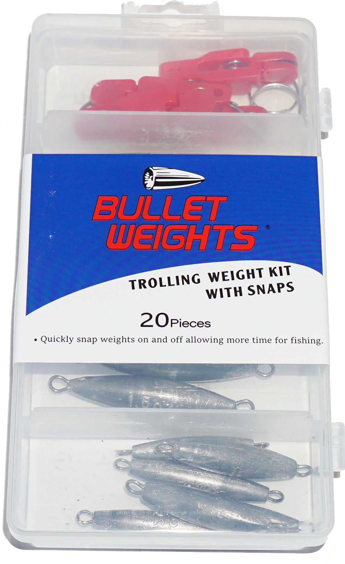 fishing feather rig trolling bullet weighted head lure Bullet Weights Trolling Weight Kit with Snaps