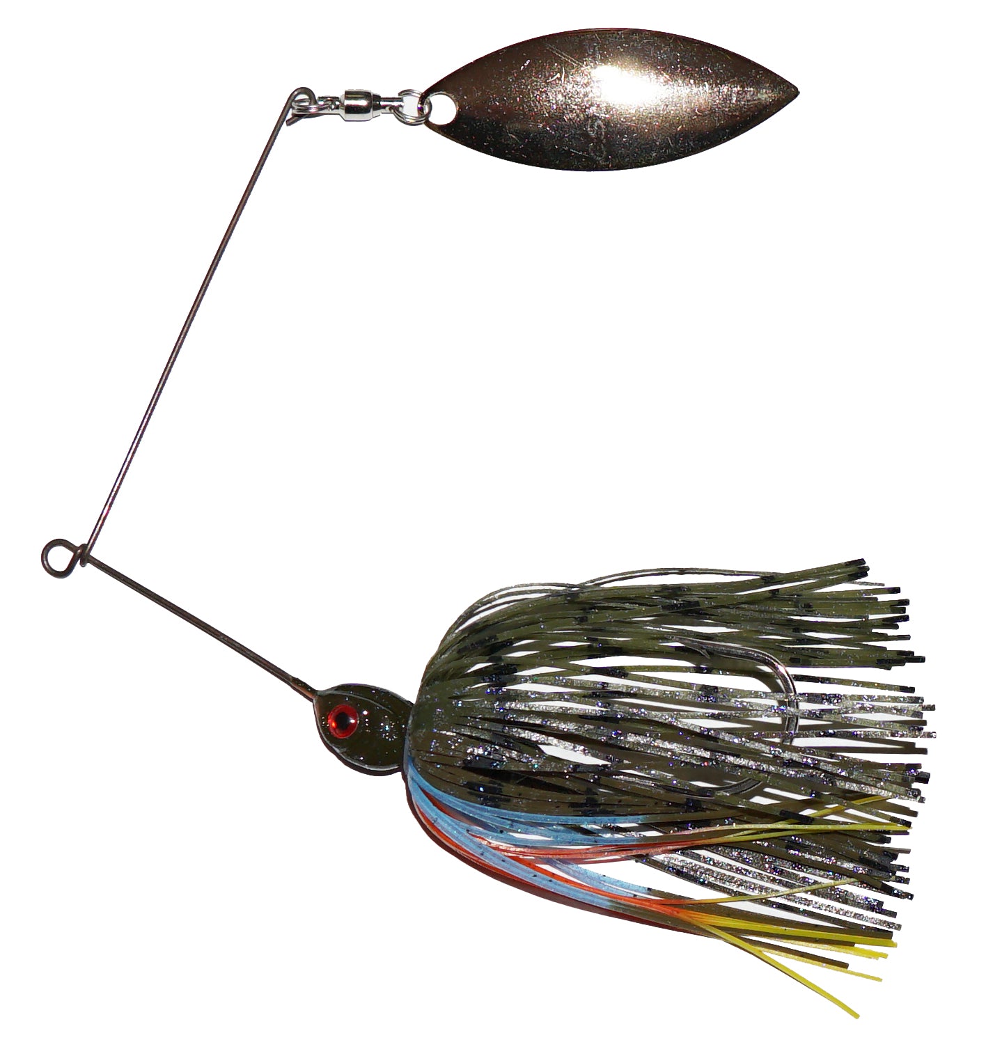 colorado arnie's fishing lures C.S. Lures 1/4oz Spinnerbait 608 red White willow