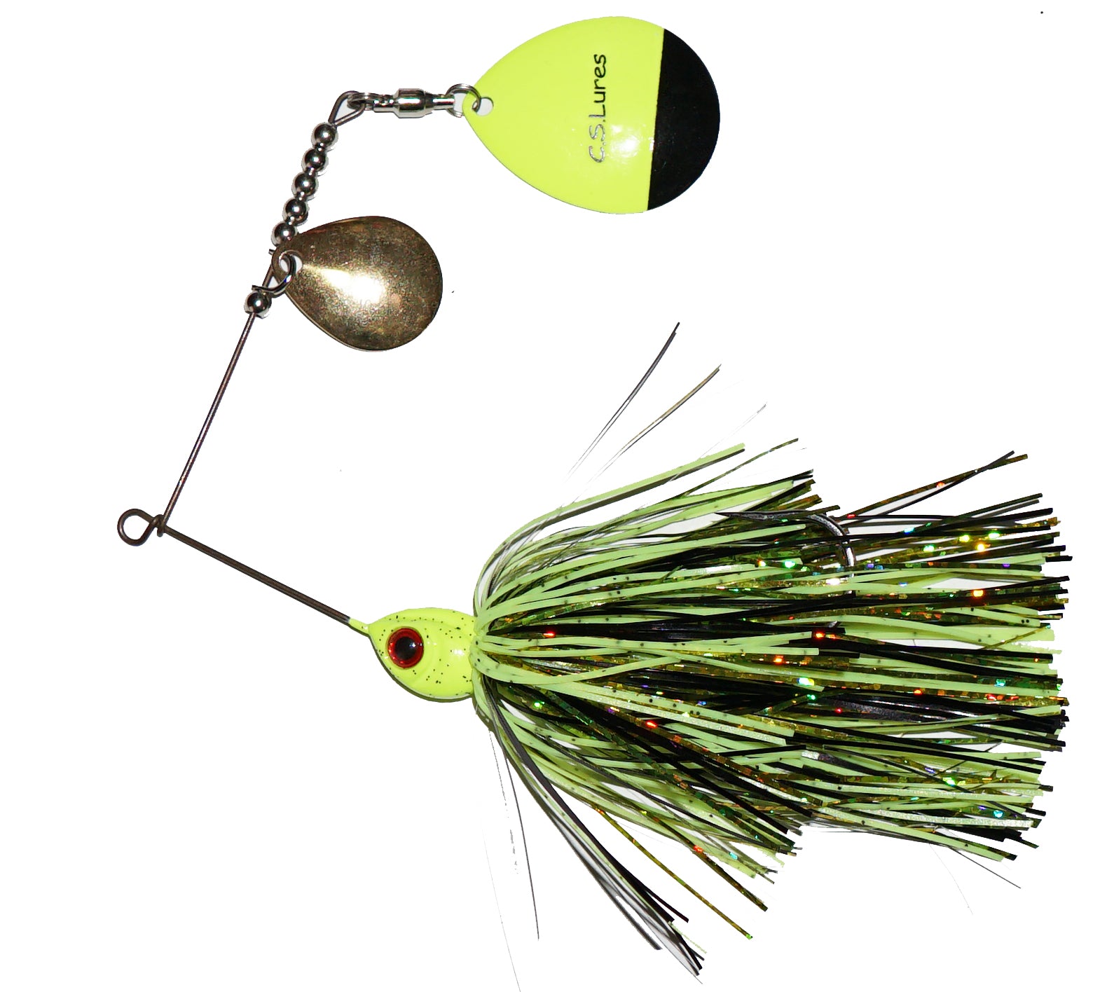 colorado arnie's fishing lures C.S. lures 3/8oz Colorado Spinnerbait 765 black/org