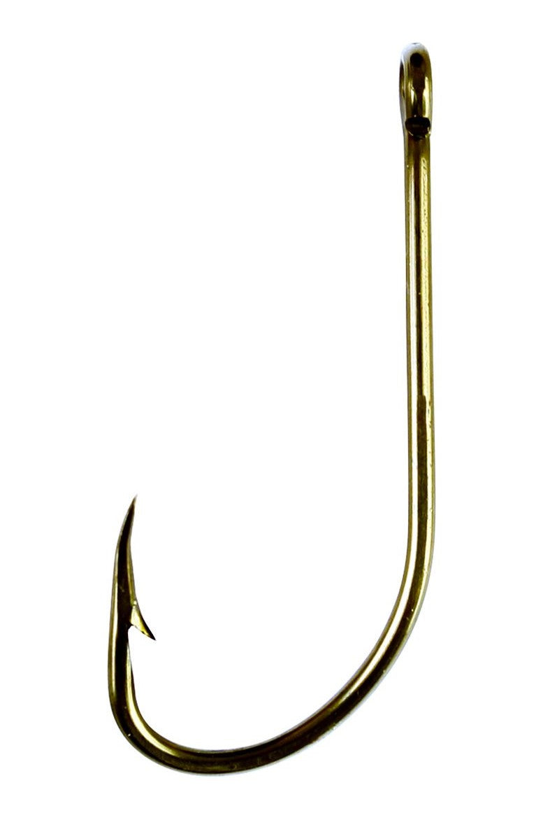 Eagle Claw Bronze Plain Shank Hook - 8