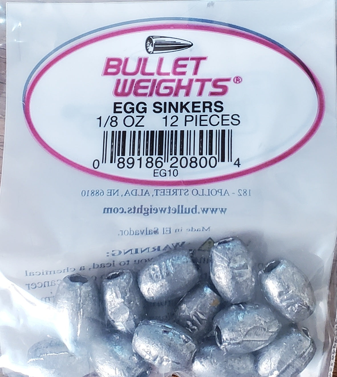 Bullet Weights Egg Sinkers - Main Image