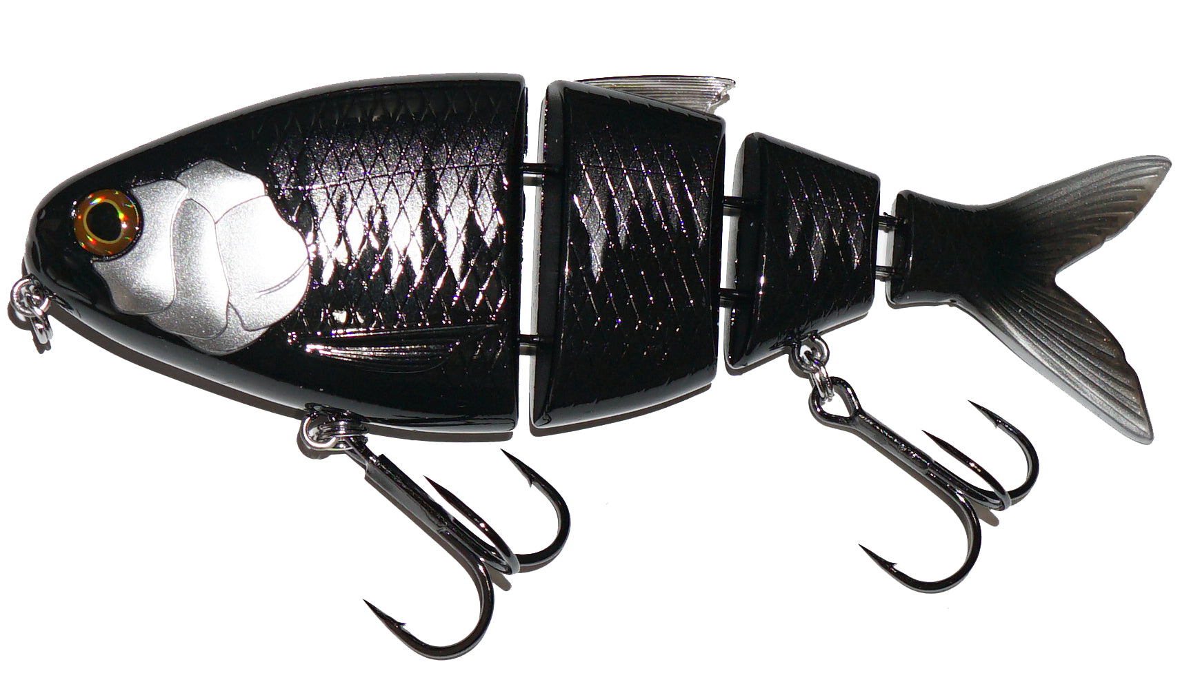 black and silver fishing lure FishLab BBZ Bio Gizzard Shad Bone