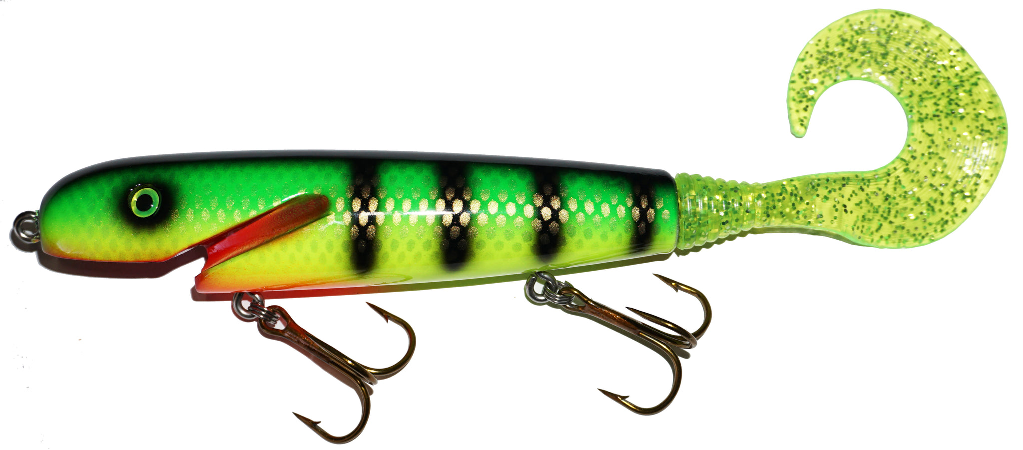 fast action fishing.lures Leo Lures 6" Jerkbait Rubber Tail gizzard shad