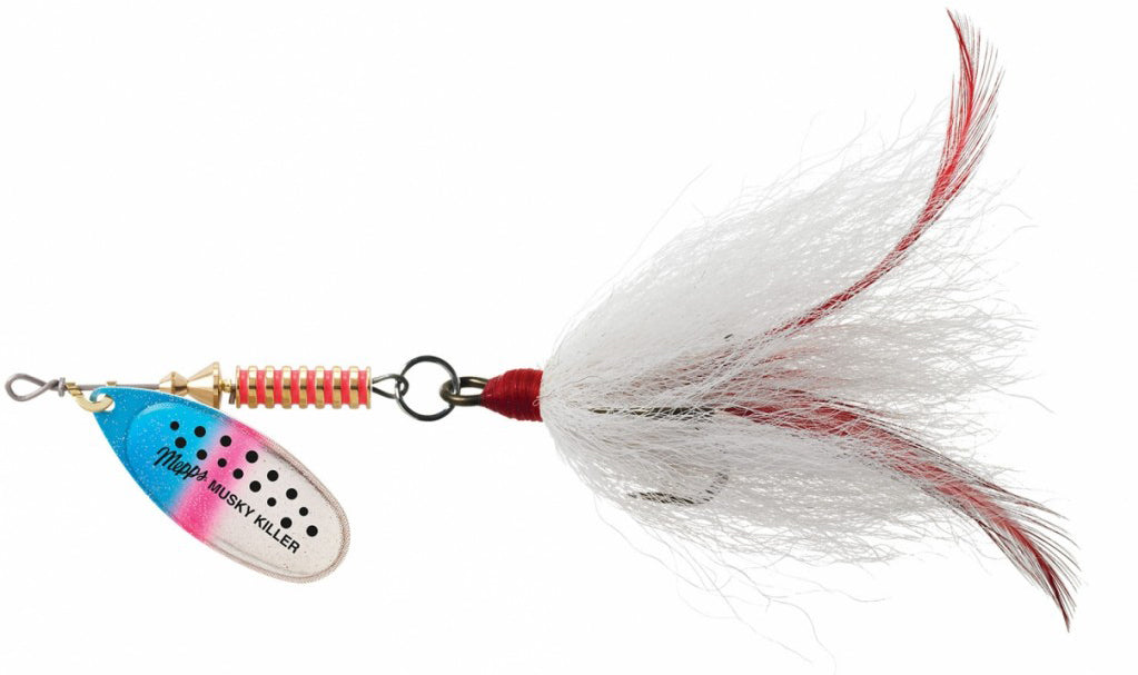 Mepps Musky Killer Bucktail White Rainbow Trout