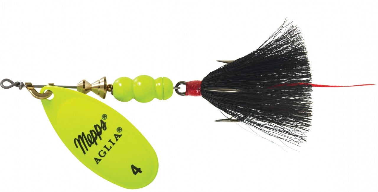 Mepps Aglia #4 Dressed black/chartreuse Mepps Aglia #4 Dressed black/chartreuse