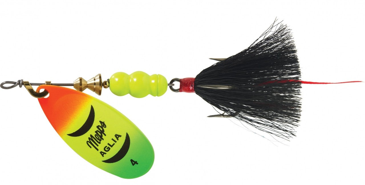 Mepps Aglia #4 Dressed black/chartreuse