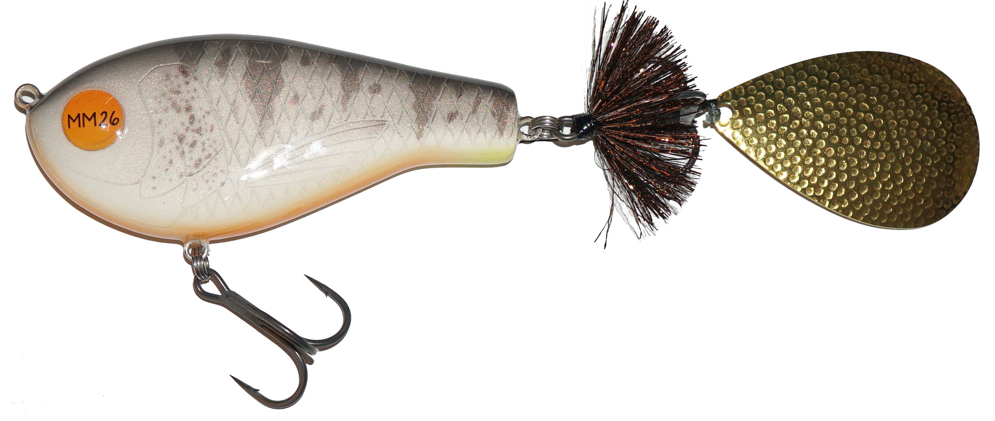 MM26 Custom Lures Shudder Shad Light Gizzard Shad MM26 Custom Lures Shudder Shad Light Gizzard Shad