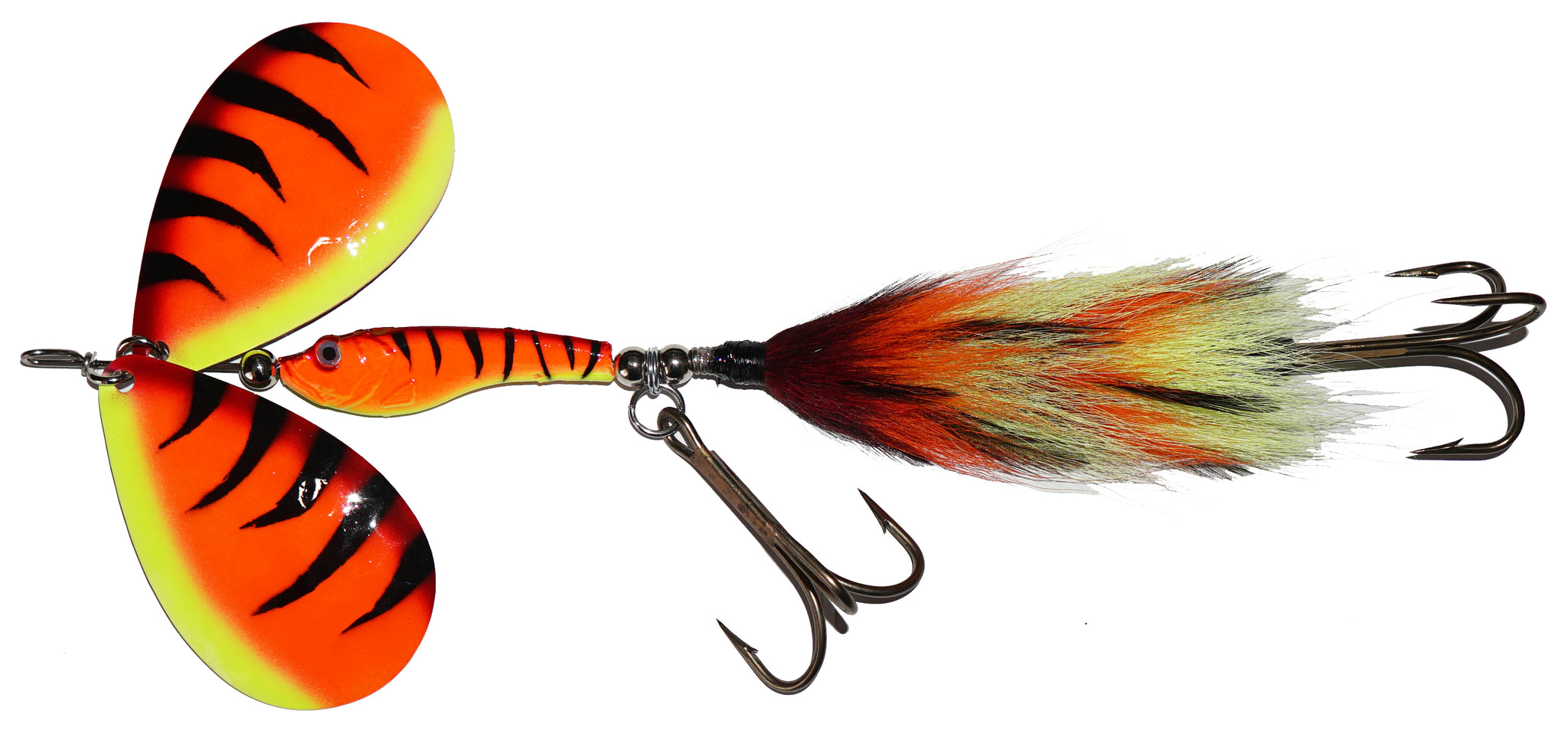 esox fishing lures Assault Killer Tails swimmer head and trailer hook Twin 10 Magnum blades High action skirt tail Heavy Esox Triple D 9"