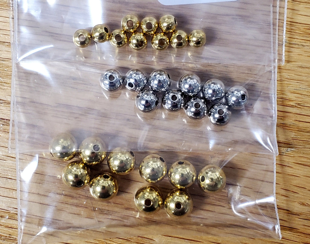 Solid Brass Beads (per 10 pack) – Musky Shop