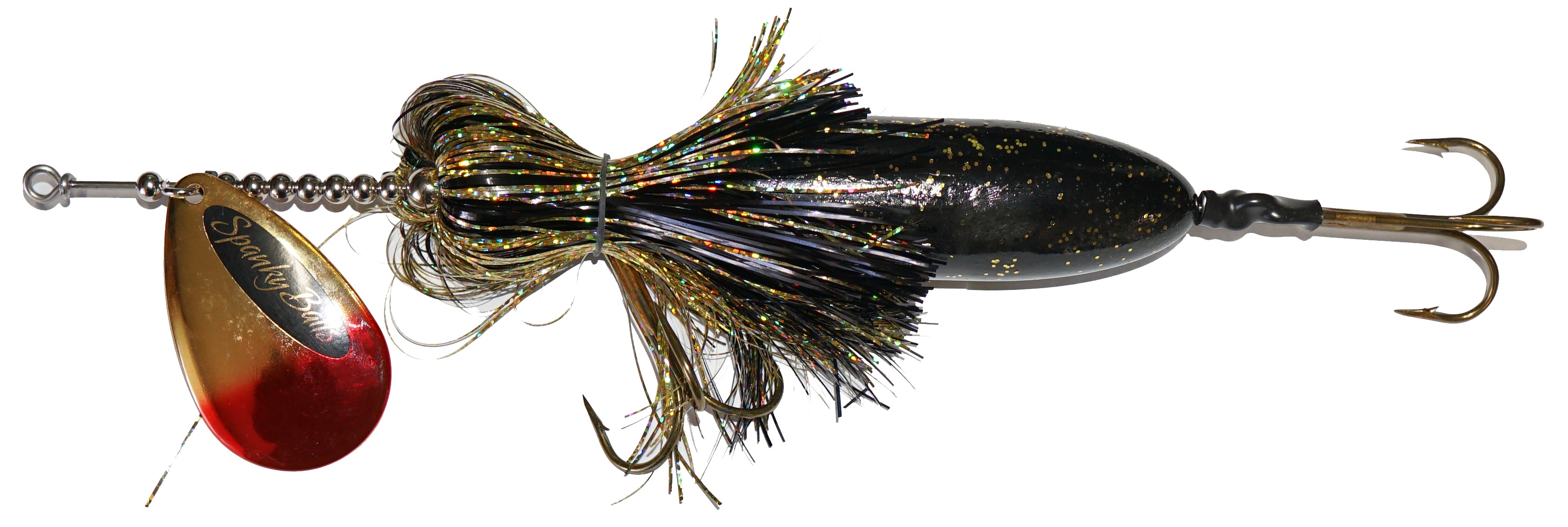 Spanky Baits Pugsly 9 Bucktail Black Gold