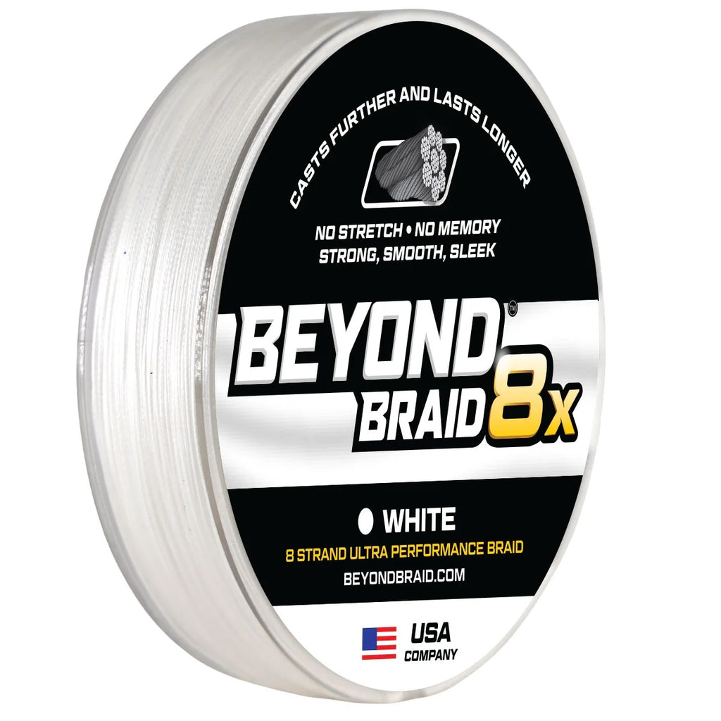 beyond braided fishing line Braid White 8X No Fade Ultra Permormance free of wind knots On Sale Truck Bed Fishing Rod Color:Orange Super Glow