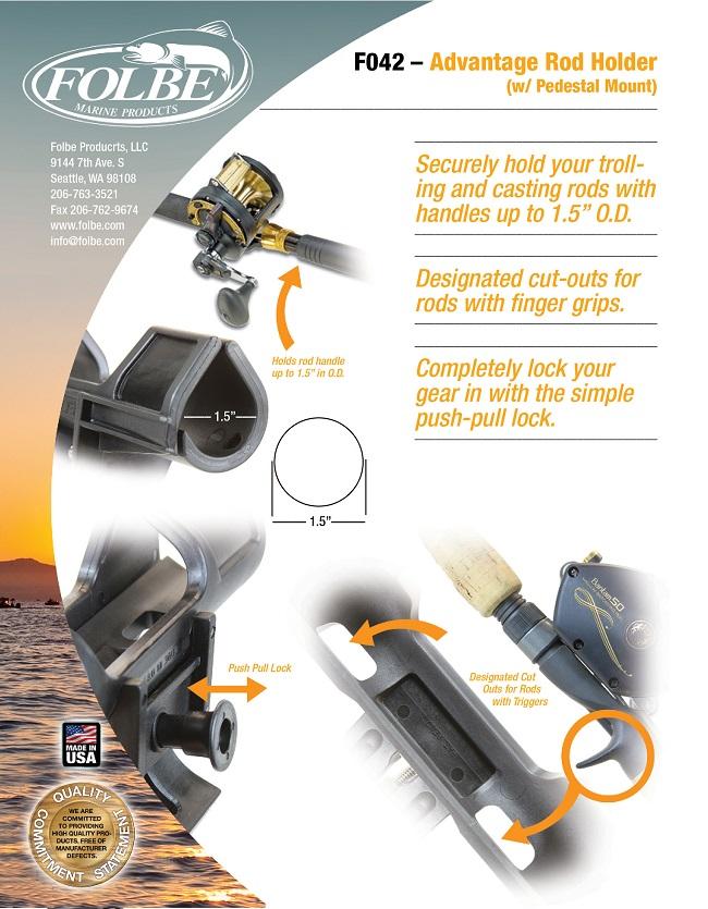 Folbe Advantage Rod Holder With Pedestal Mount