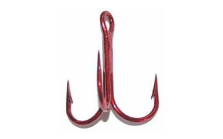 VMC Round Bend Treble 1x - Tin Red - 25 Pack - Size 2/0