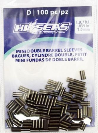 Hi-Seas Mini Double Barrel Copper Crimp Sleeves Black