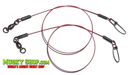 Musky Shop Bloody Red Leaders (2 Pack)