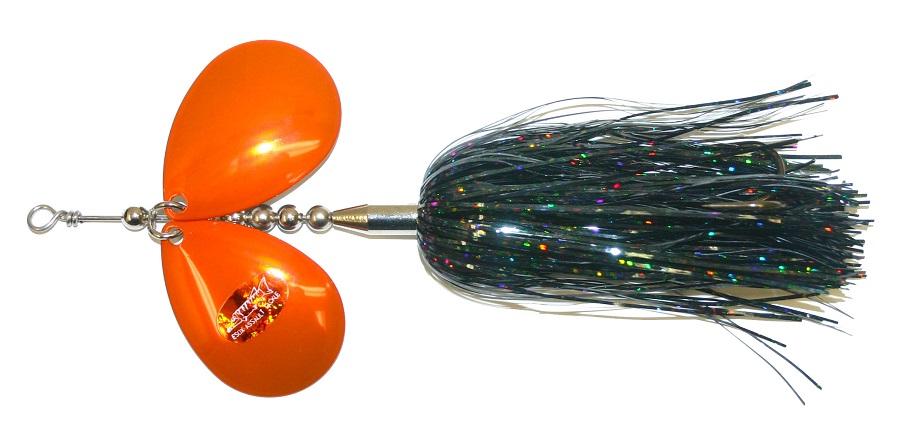 Esox Assault EA-8S (Single Blade) Bucktail Black/Orange