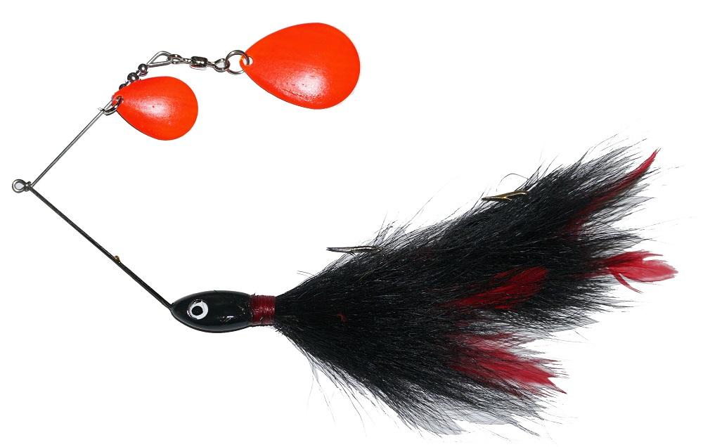 Vintage Musky Size South Bend Tandem Spinner Weedless Bucktail Bait