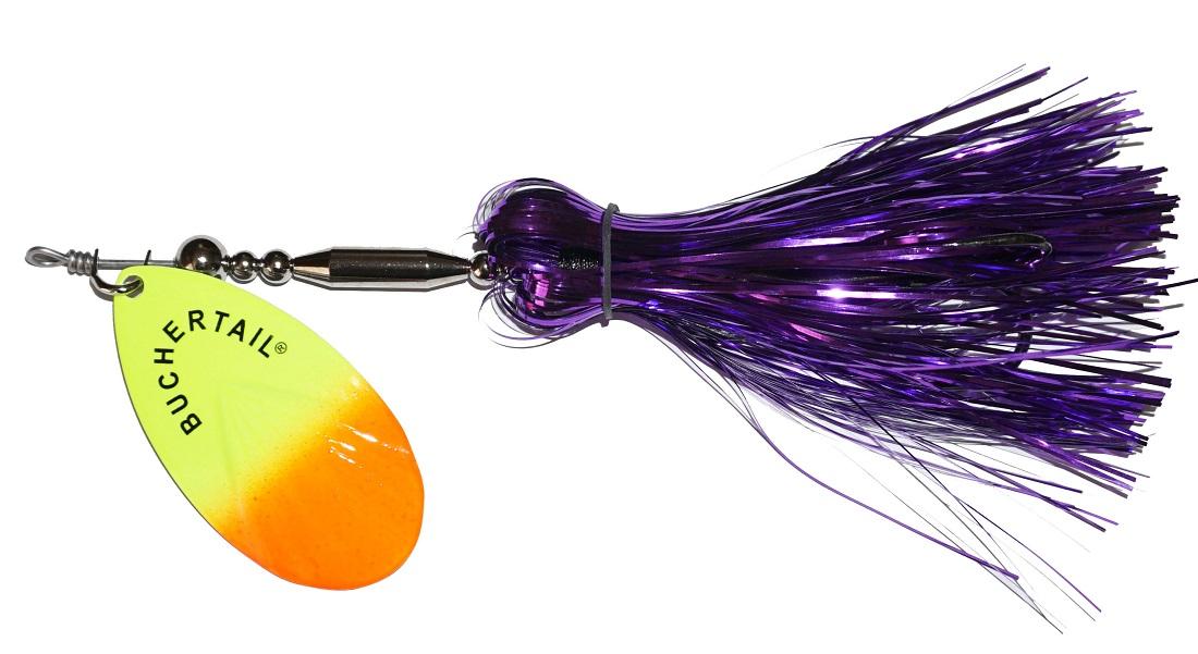 Esca Swimbait Bucher Twin Tail Golden Cherry Per Pesca Al Muskie - Foto 6