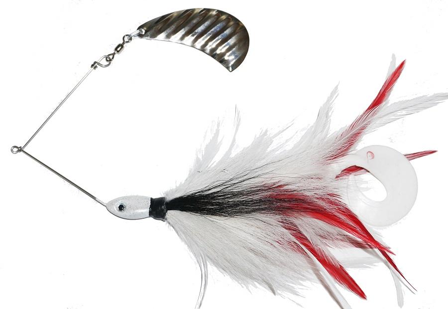 Grand Leurre De Pêche Vintage – Spinner Muskie, Cuillère Tournante, état Correct