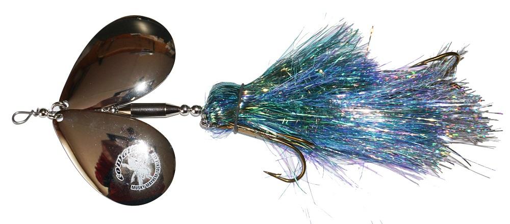 double cowgirl fishing lure with inline sinker Musky Mayhem Tackle Double Cowgirl Bucktail