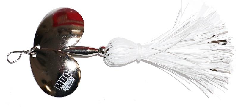double cowgirl fishing lure Musky Mayhem Micro Chartreuse/Gold pike or muskies Musky Mayhem Double Cowgirl Lure