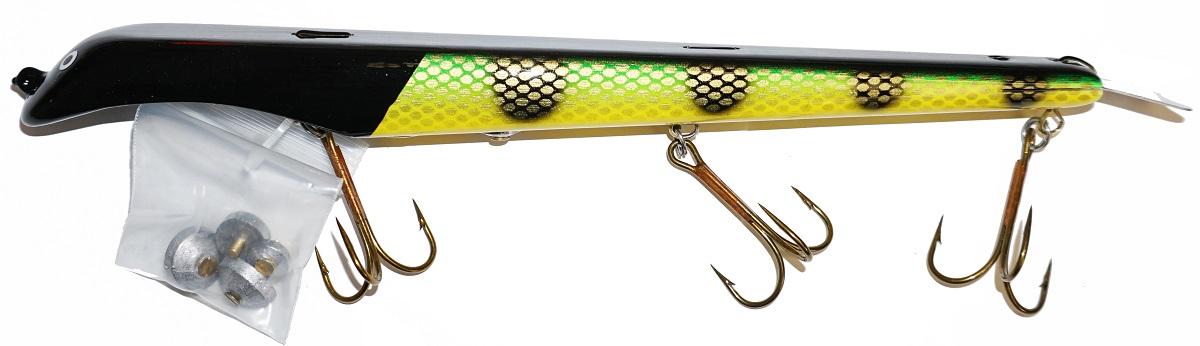 Suick Musky Lures Frankensuick Dive and Rise Bait Raging Perch