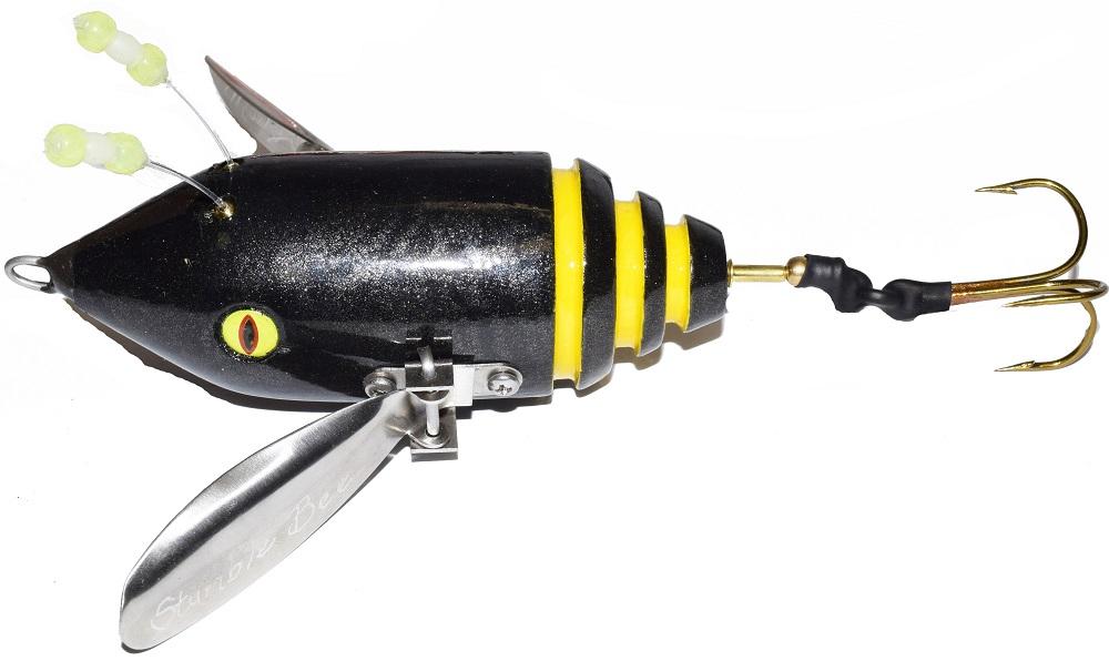 bee lure fishing Musky Safari Stumble Bee Surface Bait hornet
