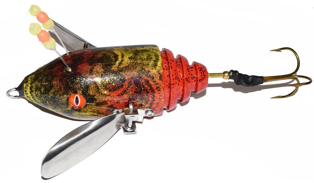 Musky Safari Stumble Bee Surface Bait fireball