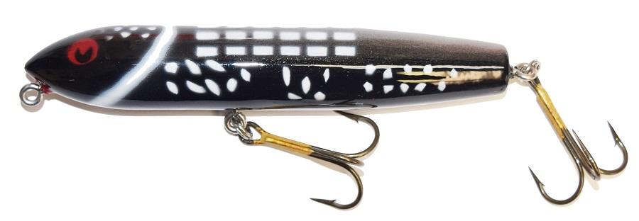 fish lure with bite sensitivity poe Poe's Giant Jackpot Surface Bait Orange Pearl offering proven strike Vintage Poes Poe's RC -1,