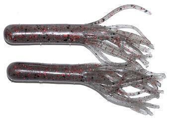fish lure called gezit Gitzit Fat 3.5 Smoke/Red & Black