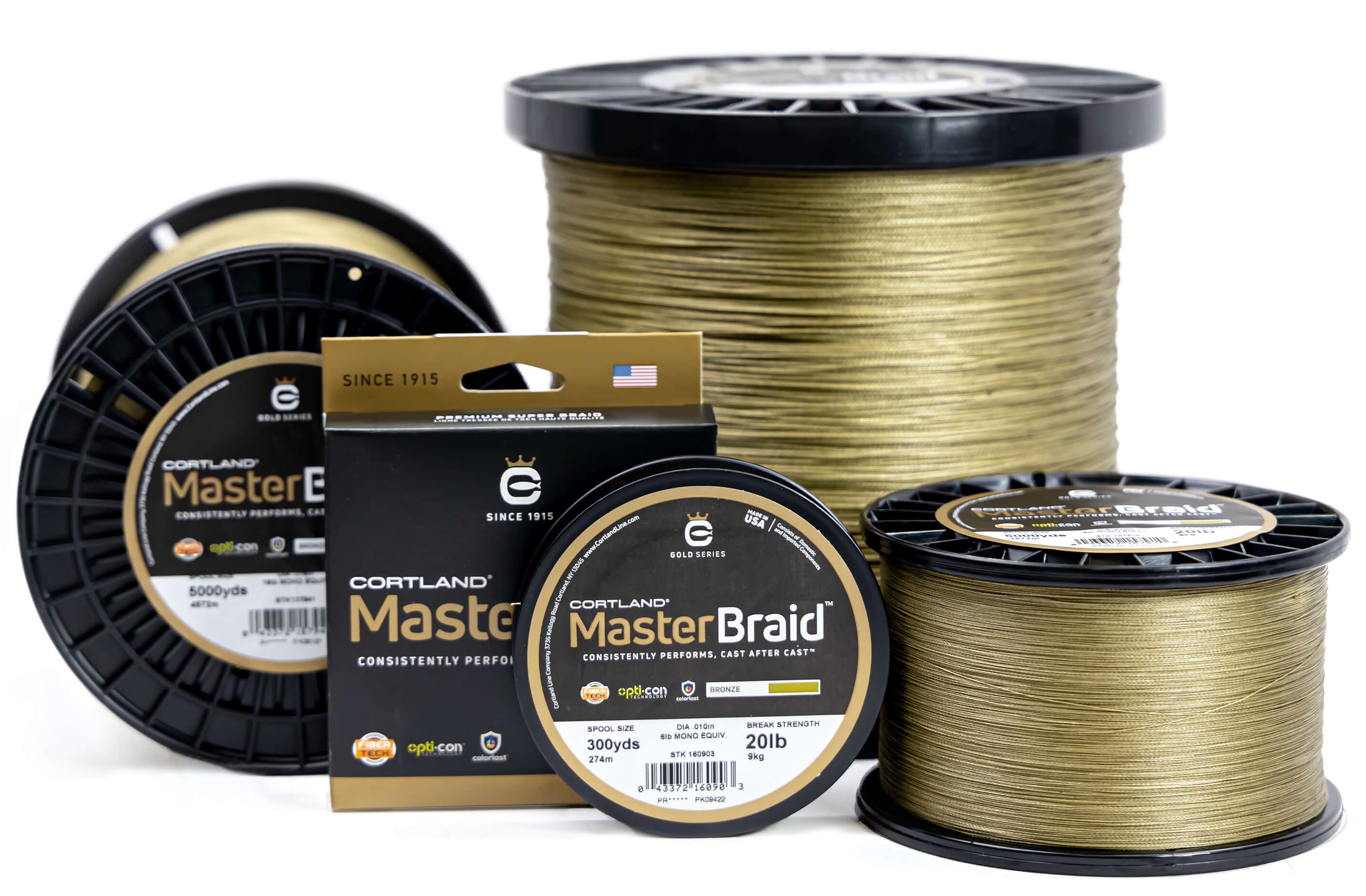 german braided fishing line Cortland Master Braid 100 lb. Moss Green 200 yds
