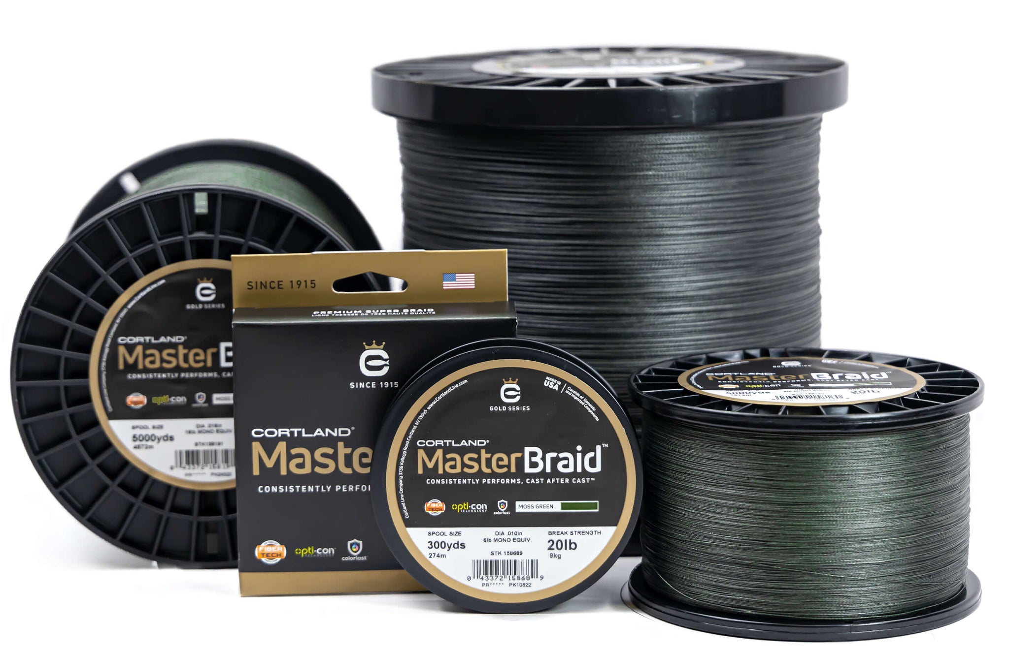 gold braided fishing line Joyfish Nylon Twine Master Braid packs evenly on the reel without digging in Sufix ProMix Braid - 10lb