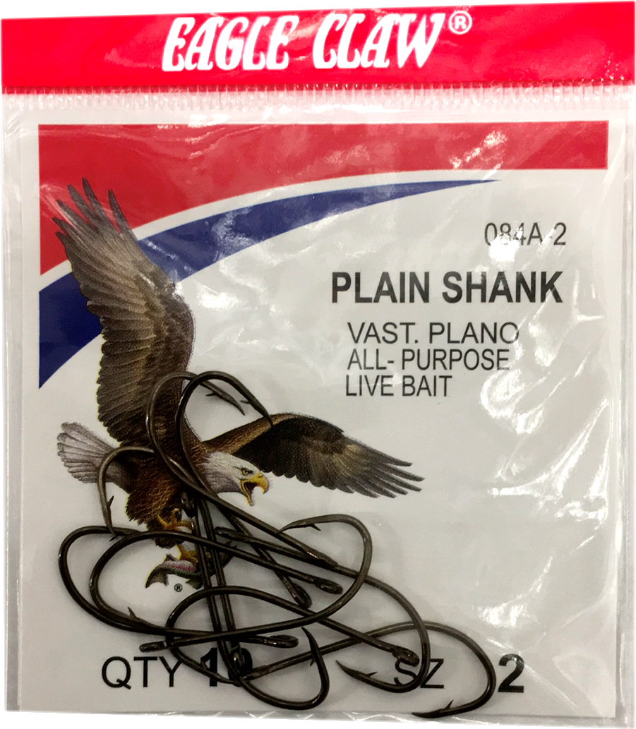  Eagle Claw Plain Shank Offset, Multi, 084-10/0, One Size :  Fishing Hooks : Sports & Outdoors