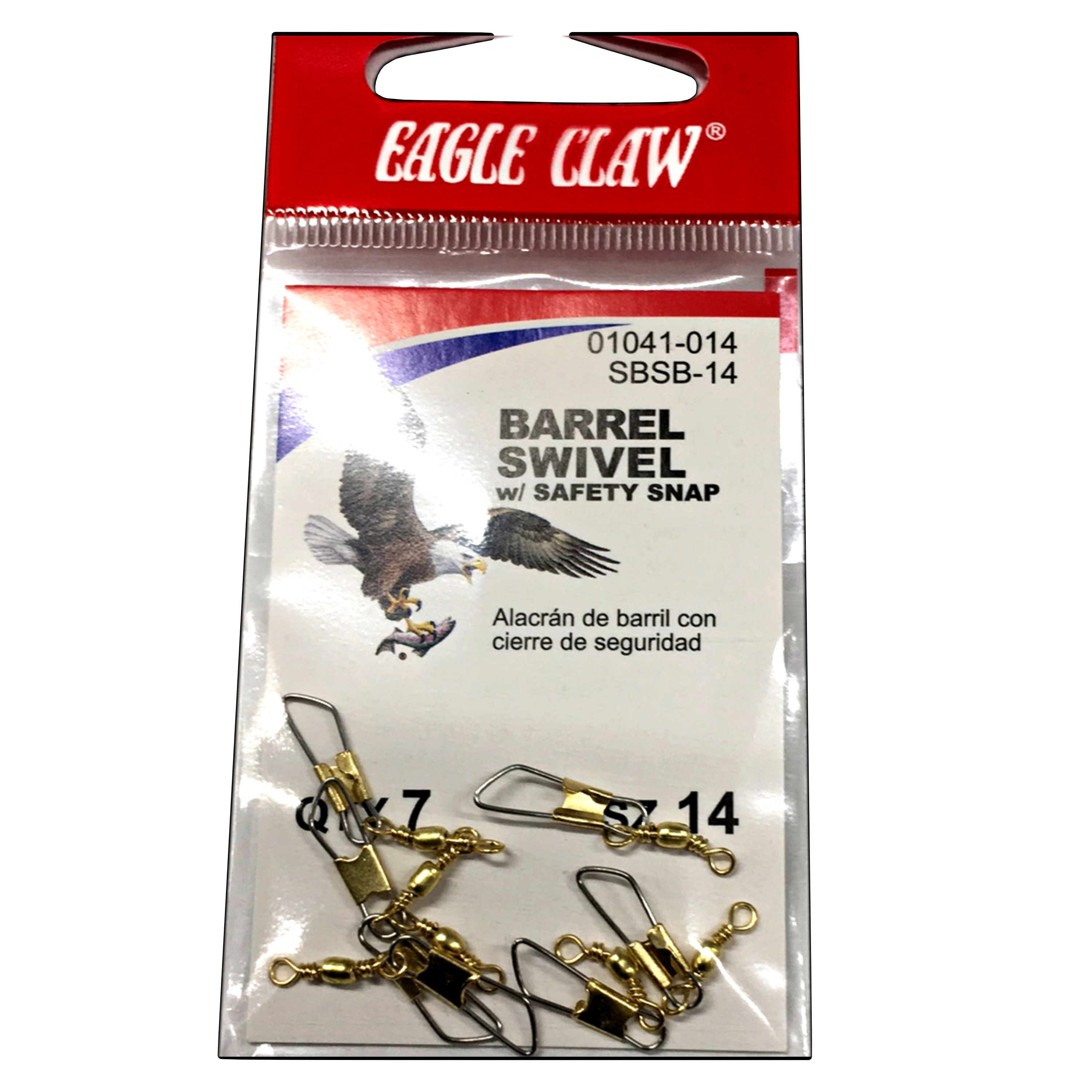 Eagle Claw Barrel Swivel w/ Safety Snap (Brass)